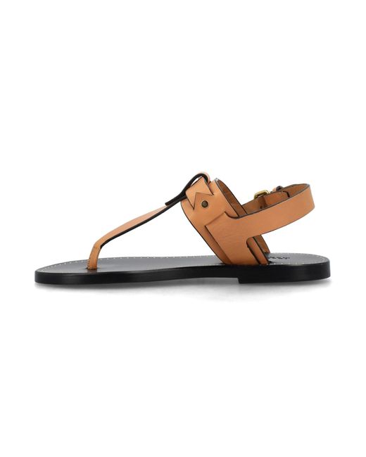 Isabel Marant Brown Iconic Thong Sandals