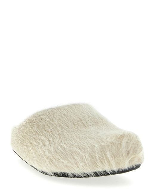 Marni White 'Fussbett' Sabots for men