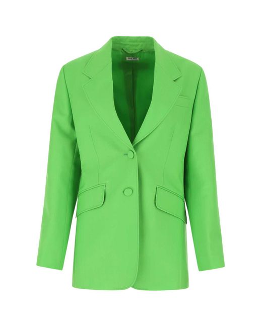 Miu Miu Green Wool Blazer