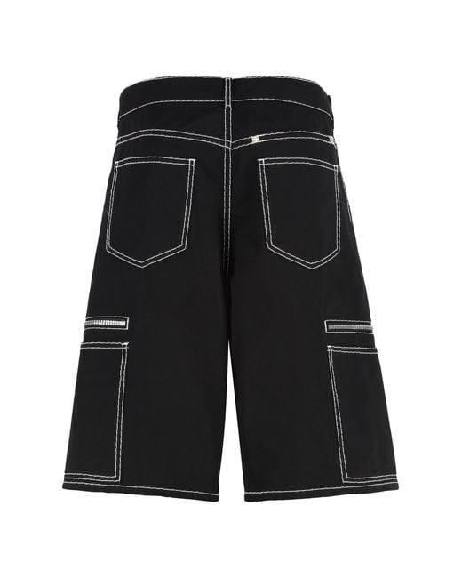 Givenchy Black Cotton Bermuda Shorts Polyester for men