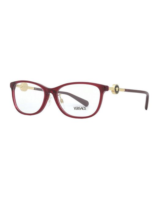 Versace Brown Eyeglasses Round Full Rim, Transparent Frame And Clear Demo Lenses Lens Ve3297D388