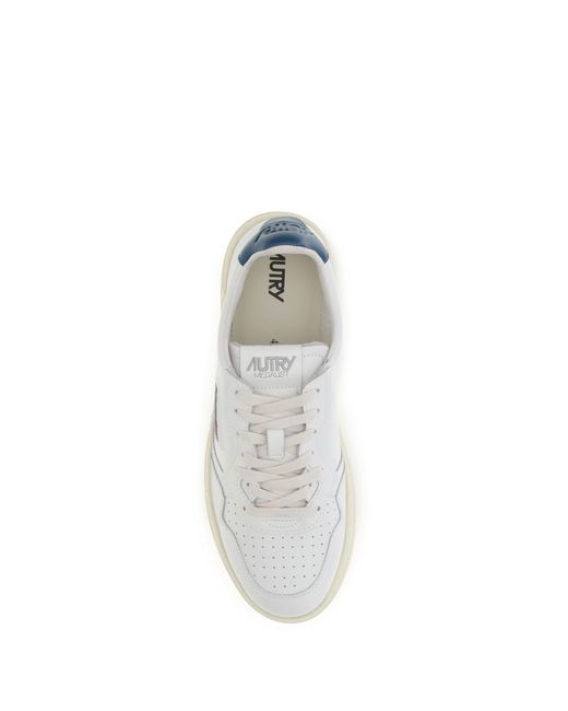 Autry White Medalist Low Sneakers for men