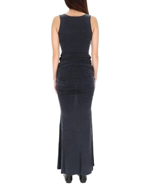 Vivienne Westwood Blue Long Dress Cupro Elastane