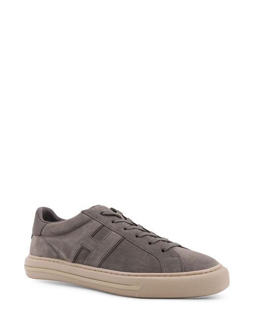 Hogan Gray H691 Allacciato H Suede Low-Top Sneakers for men