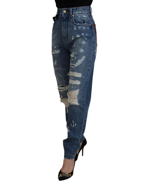 Dolce & Gabbana Blue Elegant High Waist Skinny Jeans