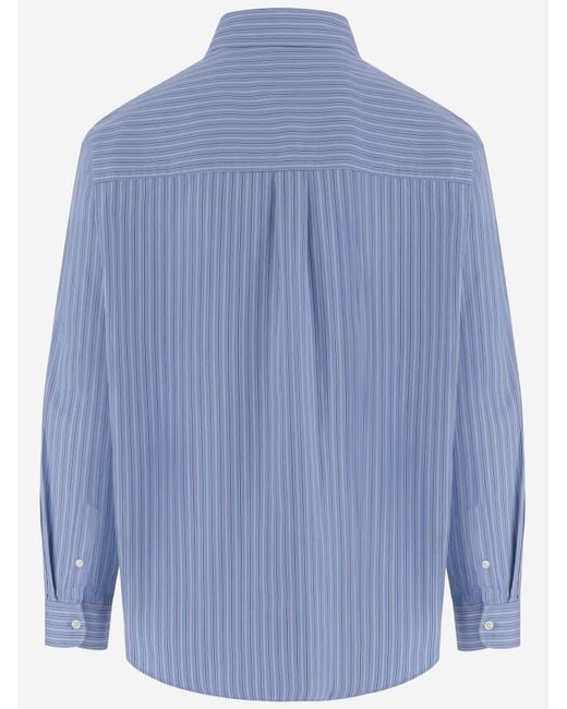 Carhartt Blue Shirt Cotton Poplin for men
