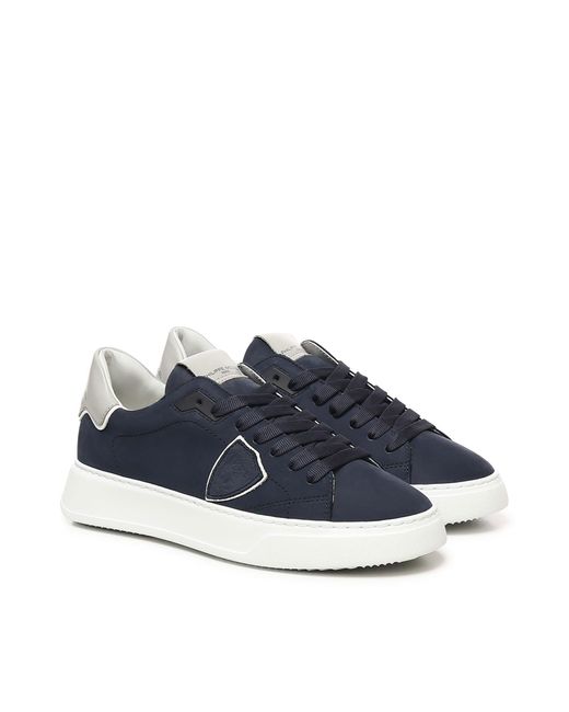 Philippe Model Blue Temple Low Sneakers for men
