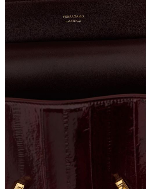 Ferragamo Purple 'Hug Soft (M) Shoulder Bag