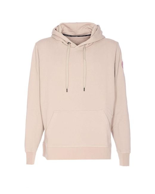 Canada Goose Natural Huron Logo Hoodie for men
