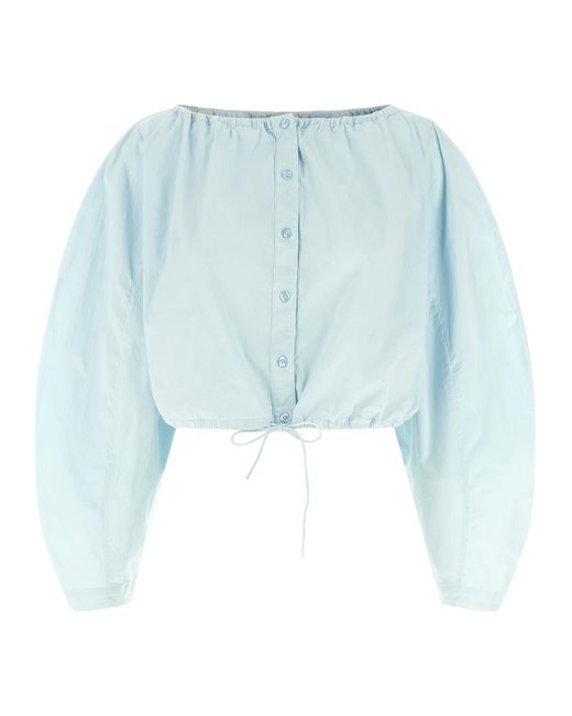 ROTATE BIRGER CHRISTENSEN Blue Crop Top
