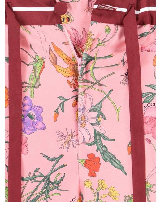 Gucci Red Silk Pants With Bow