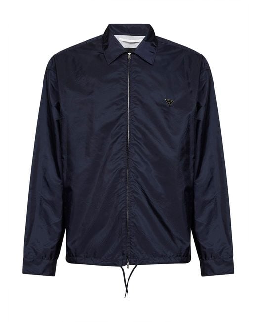Prada Blue Shirt Re-Nylon Recycled Polyamide for men