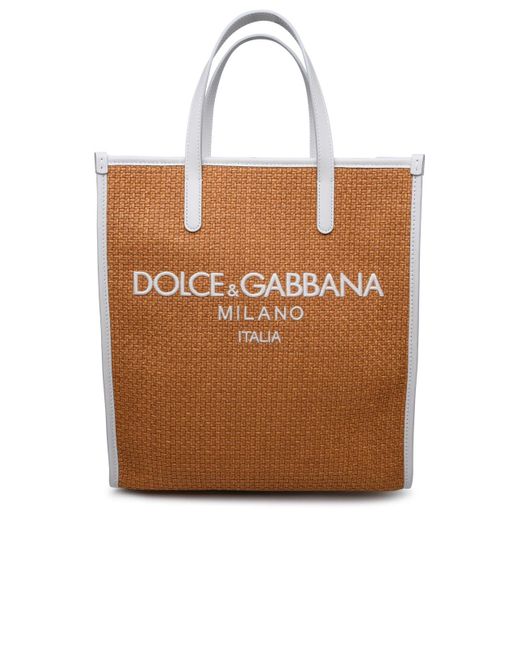 Dolce & Gabbana Brown Two-tone Leather Blend Bag