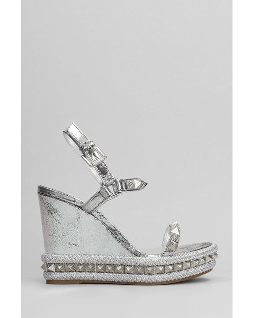 Christian Louboutin Gray Pyraclou 110 Sandals