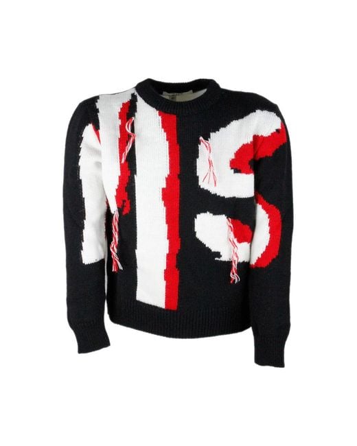 MSGM Red Sweaters 75Ac 10Wv 10Ry 5Wp