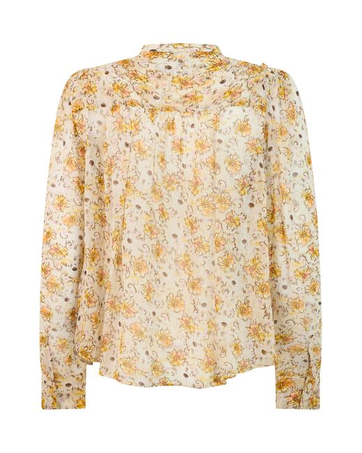 Isabel Marant Metallic Shirt Light-Ecru/Ecru Viscose
