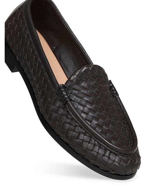 Bottega Veneta Black Espresso Intrecciato Nappa Leather Silenzio Loafers for men