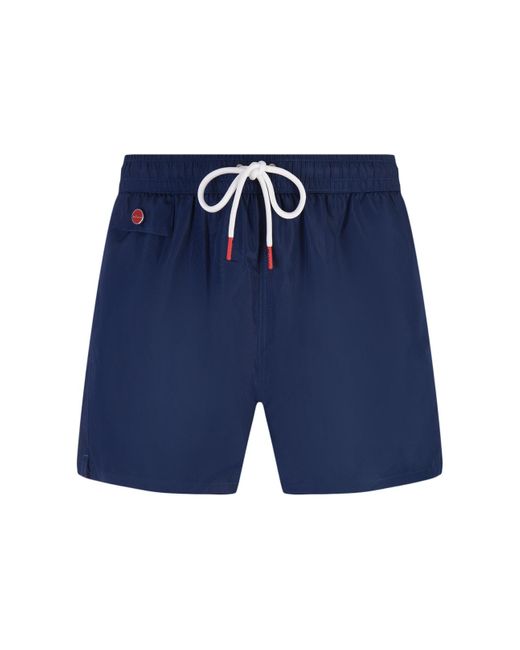 Kiton Blue Navy Swim Shorts for men