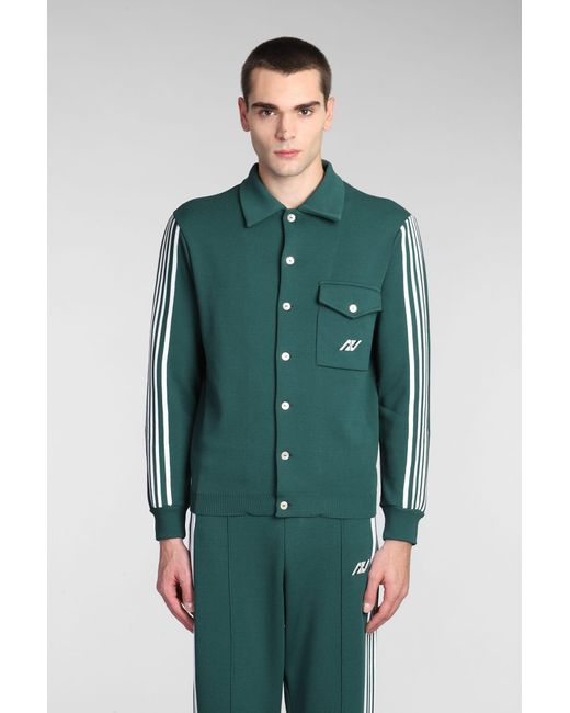 Autry Jacket Sporty Casual Jacket In Green Cotton for men