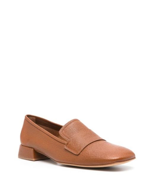 Pedro Garcia Brown Galit Leather Loafers