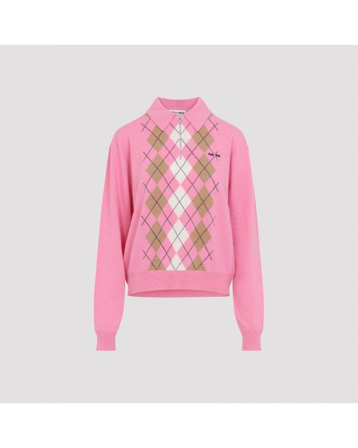 Miu Miu Pink Cashmere Pullover