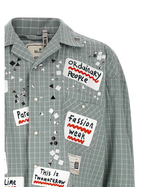 Maison Mihara Yasuhiro Gray Shirt Adhesive Decorations for men
