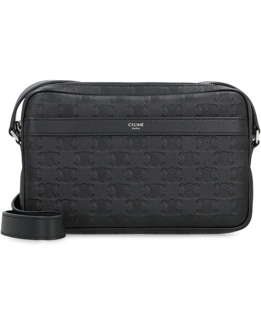 Céline Black Calf Leather Messenger Bag Calfskin for men