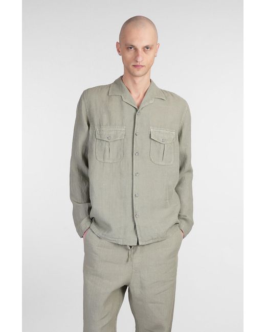 120% Lino Multicolor Shirt for men
