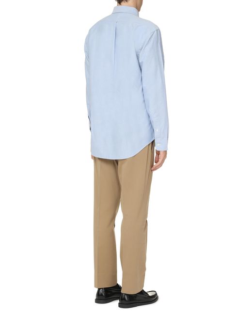 Polo Ralph Lauren Blue Shirt Button-Down Collar Cotton for men