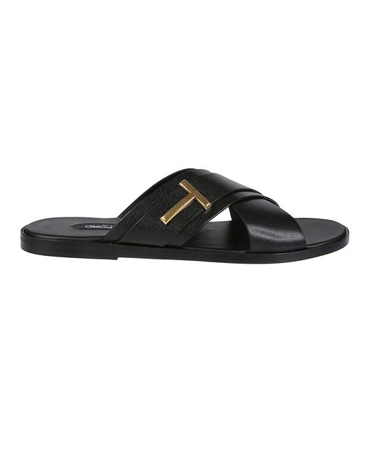 Tom Ford Black Preston Informal Sandals for men