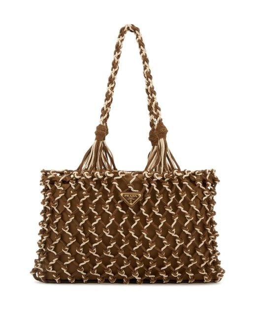 Prada Brown Handbags.