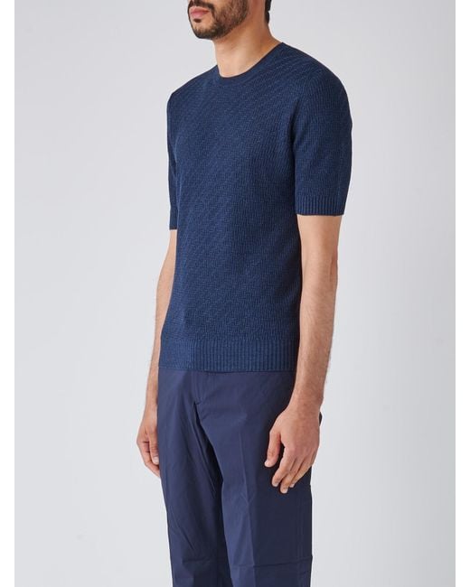 Gran Sasso Blue Paricollo M/M Sweater for men