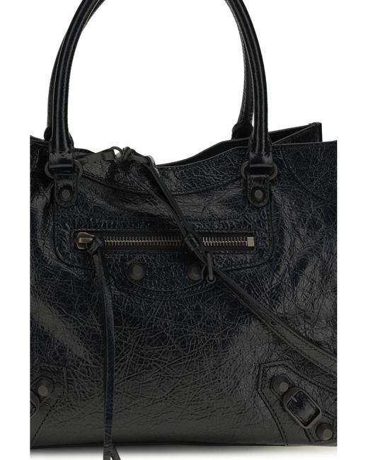 Balenciaga Black Le City Tote Mini Handbag Lamb Ovis Aries Handbags
