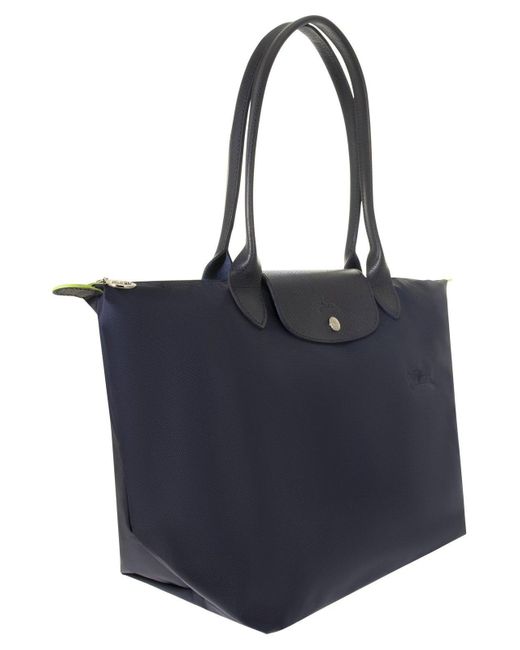 Longchamp Synthetic Le Pliage Zipup Large Shoulder Bag in Blue Lyst