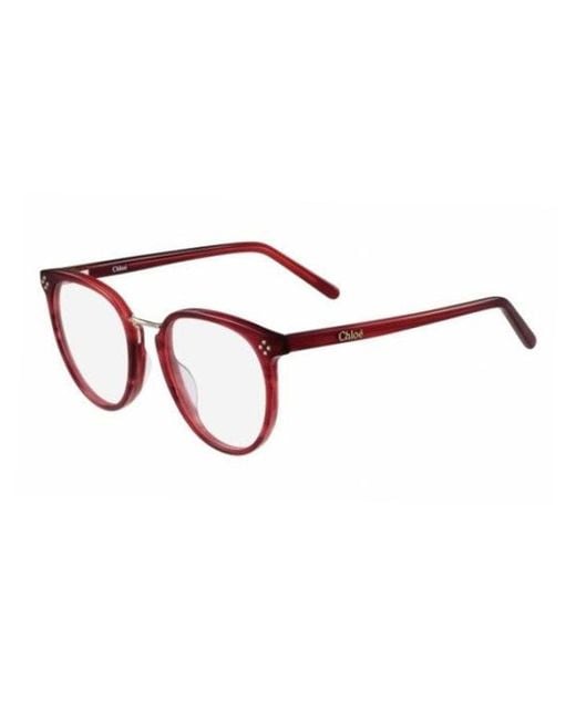 Chloé Red Chloe Eyeglasses Square Full Rim, Burgundy Frame And Clear Demo Lens Ce2690606
