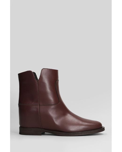 Via Roma 15 Brown Ankle Boots Inside Wedge