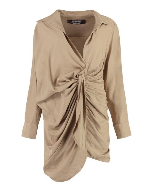 Jacquemus Natural Dress Bahia Polyamide