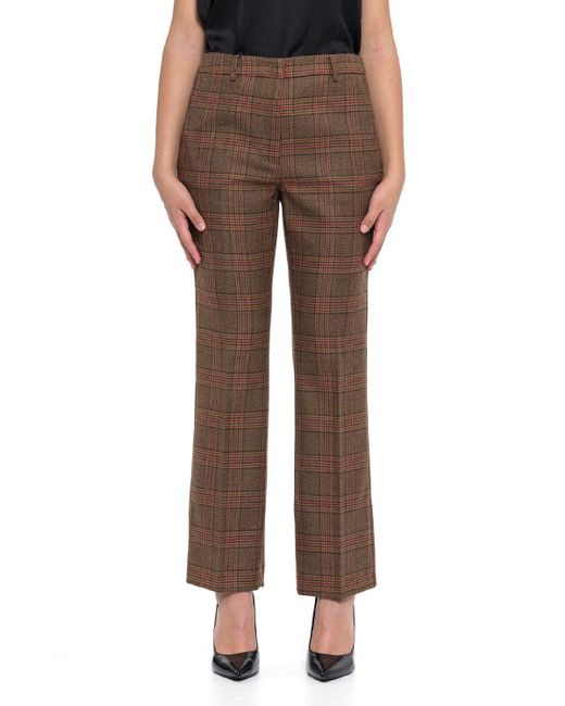 Patterned cropped shop trousers