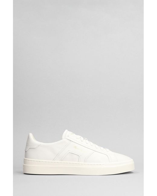 Santoni Dbs2 Sneakers In White Leather for men