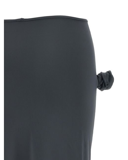 Coperni Gray Flower Skirt