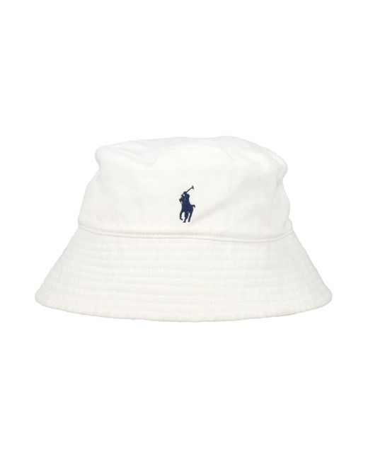 Polo Ralph Lauren White Bucket Hat