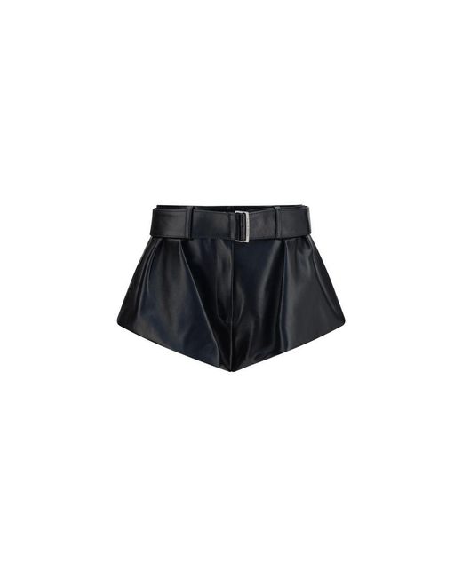 Magda Butrym Black Lambskin Bermuda Shorts