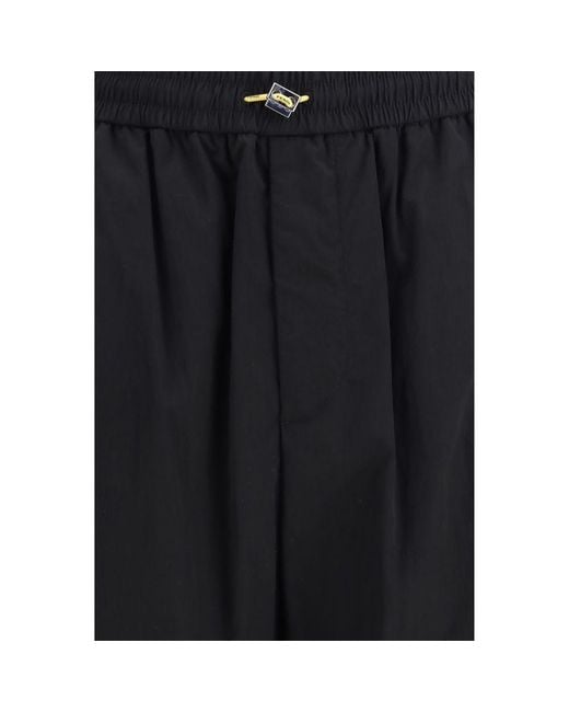 Fendi Black Polyamide Cargo Pants for men