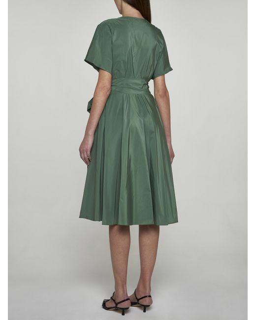 Weekend by Maxmara Green Gambo Taffeta Dress