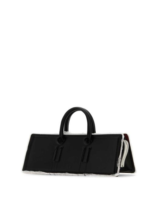 Dentro Black Leather Otto Handbag Borse A Mano
