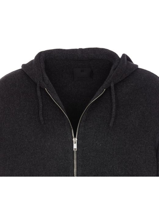Givenchy Black Zip-up Hooded Jacket for men