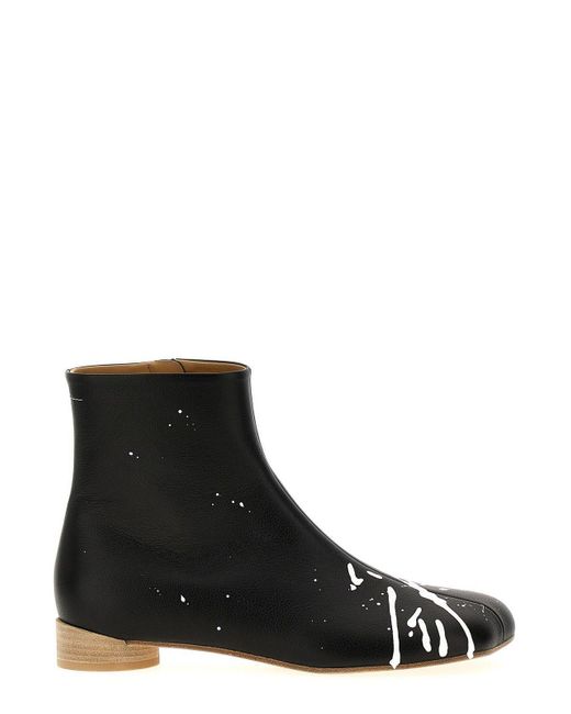 MM6 by Maison Martin Margiela Black Anatomic Leather Ankle Boots