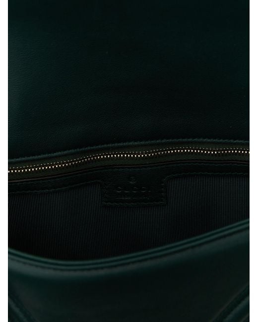 Gucci Green 'Gg Marmont' Medium Shoulder Bag