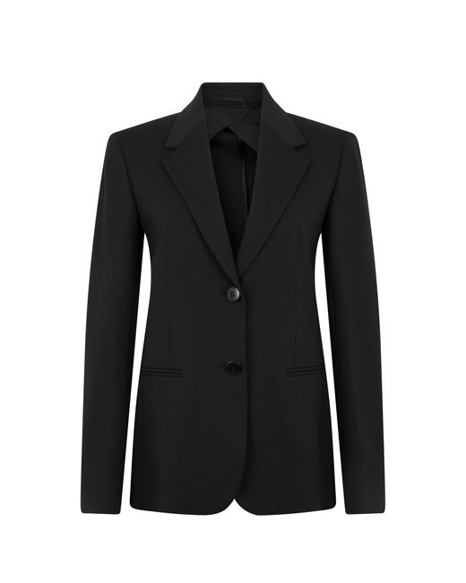 Max Mara Black Single-Breasted Blazer Viscose Blazers