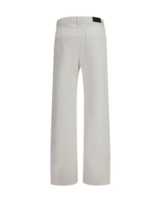 Lemaire Gray Cotton Five-Pocket Pants